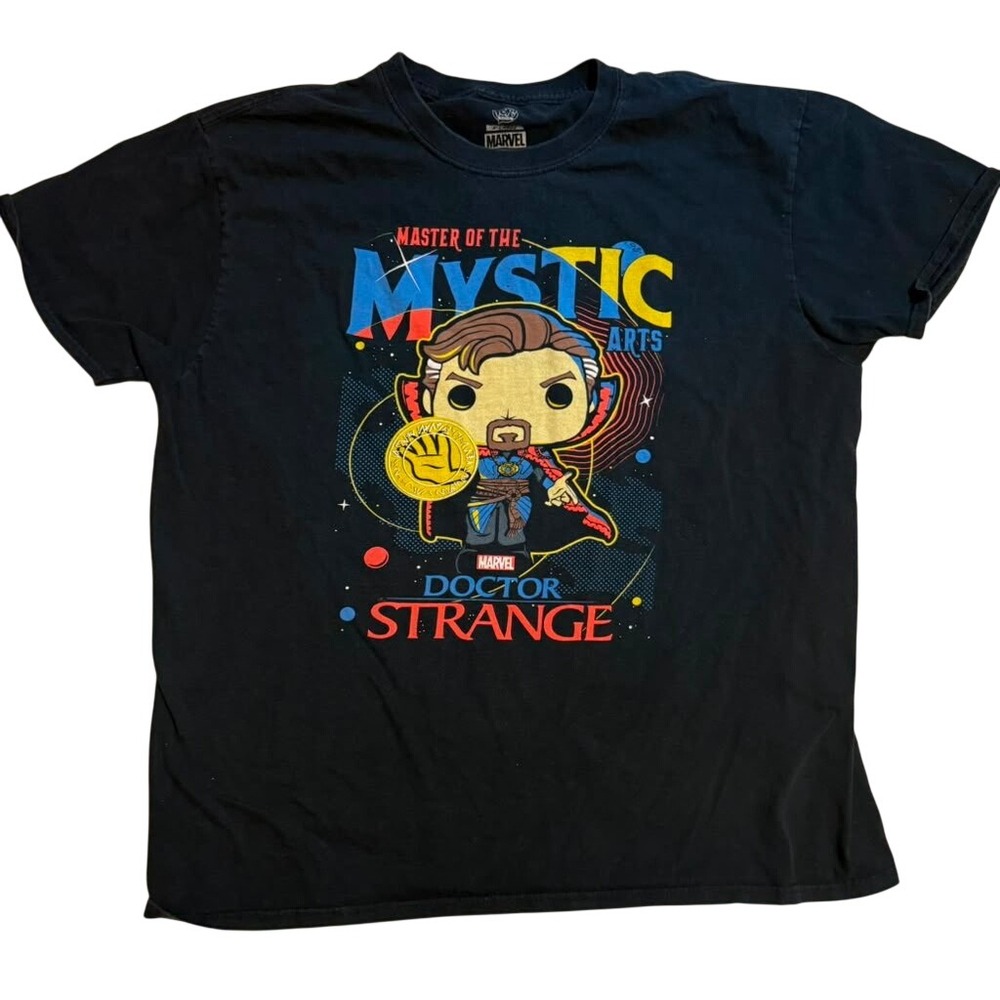 Marvel Funko Pop Doctor Strange Mystic Arts Black Graphic T-Shirt Kids XL